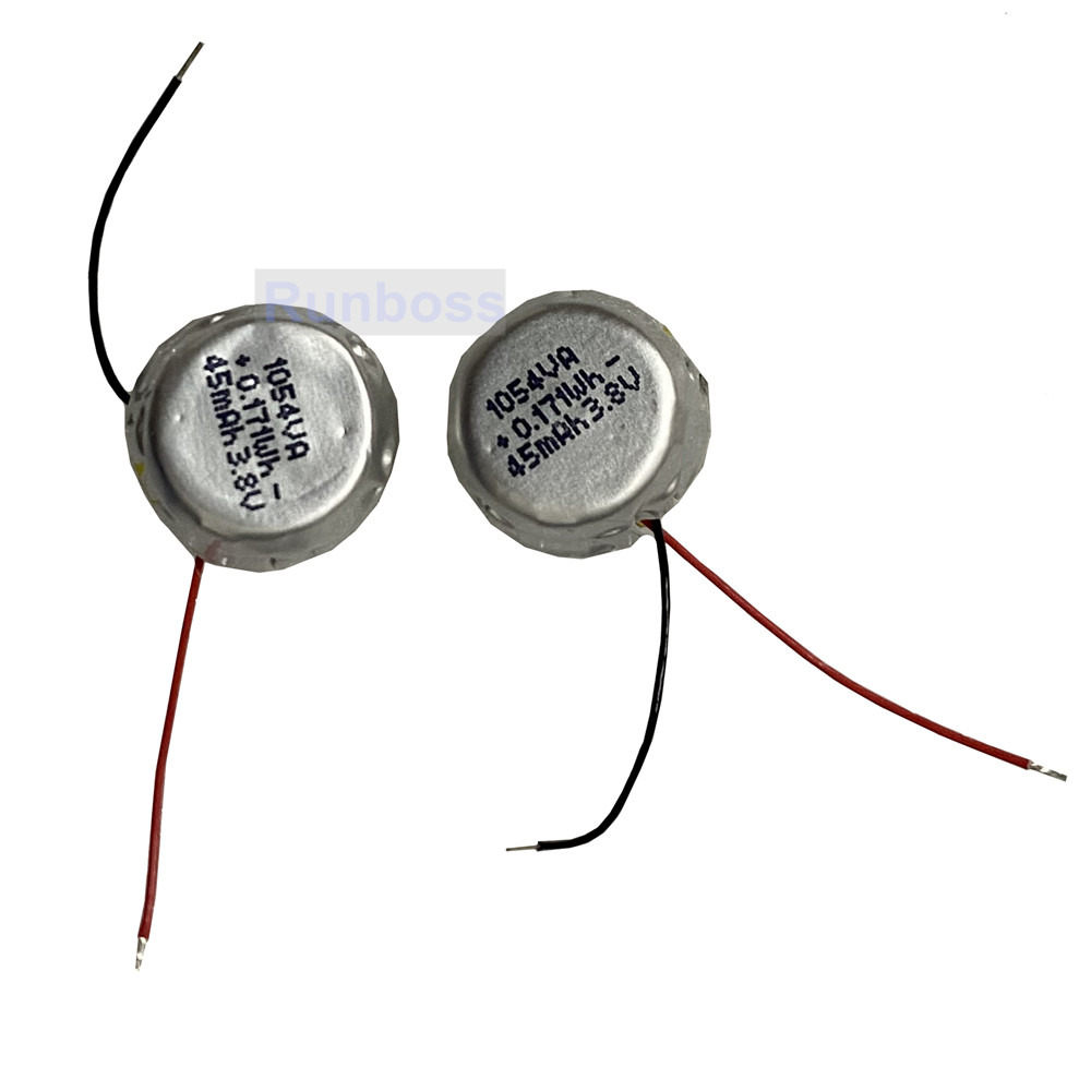 Metronome Digital - 2PCS 3.8V 45mAh Rechargeable Battery Lir1054