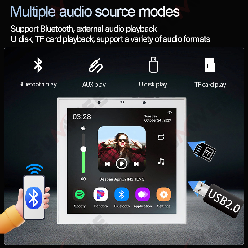 4 Inch Android 11 Tuya Smart H - đánh giá và giá Audio Music Background Free
