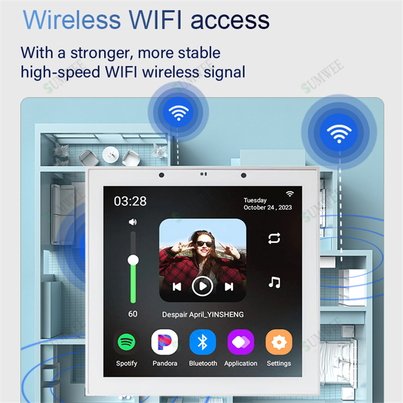 4 Inch Android 11 Tuya Smart H - đánh giá và giá Audio Music Background Free